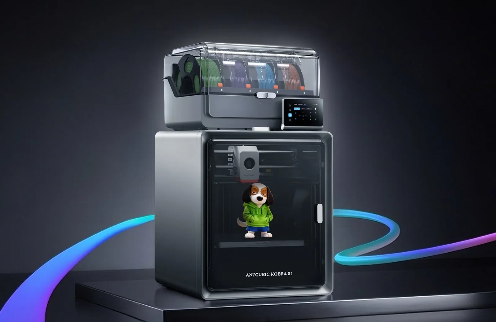 Anycubic Kobra S1 ACE 2 Pro Combo: 4 cores de série, até 16 com o ACE 2 Pro