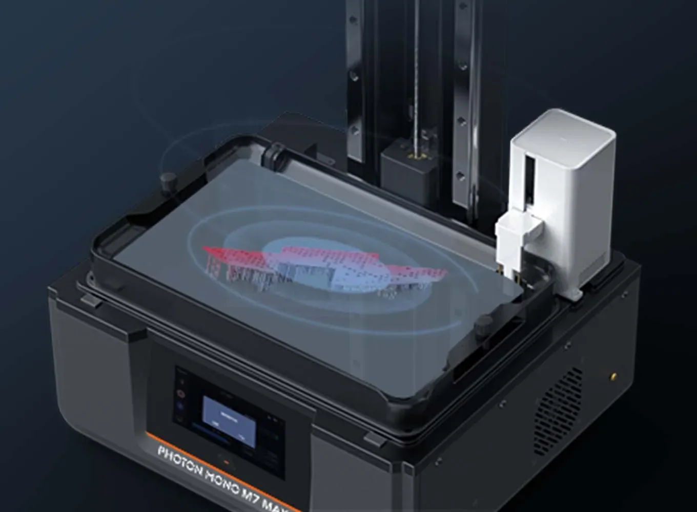 Anycubic Photon Mono M7 Max: Resina aquecida e reposta na cuba