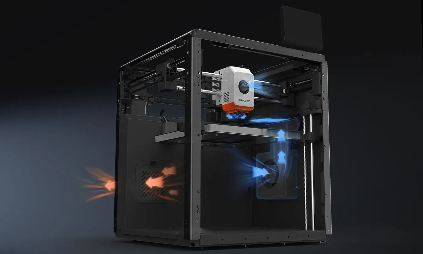 Anycubic Kobra S1 ACE 2 Pro Combo: Resfriamento 1+1+1 para alta velocidade