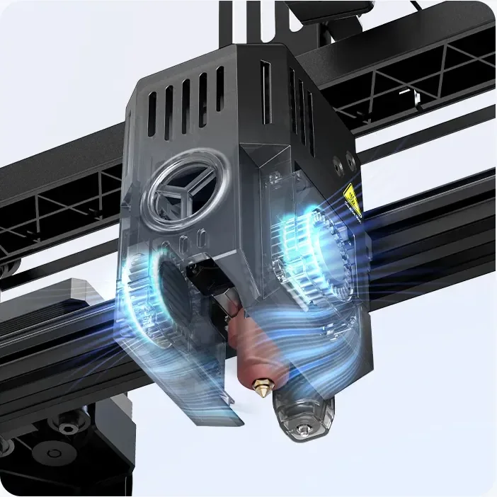 Creality Ender-3 V3 KE: Duas ventoinhas para resfriar a peça