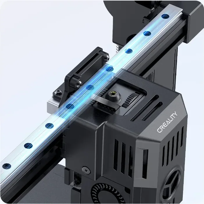 Creality Ender-3 V3 KE: Trilho linear de aço no eixo X