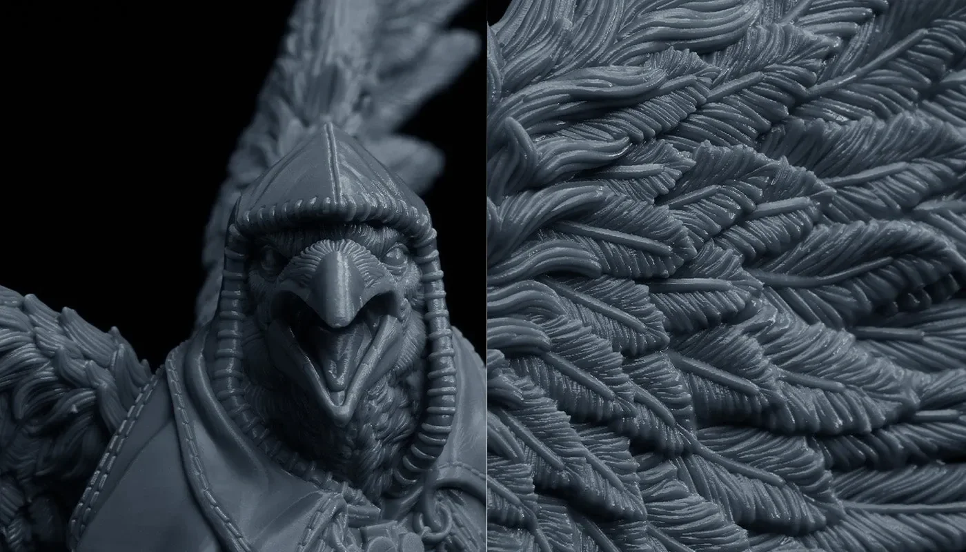 Anycubic Resina Water-Wash 2.0: Detalhe fino em miniaturas