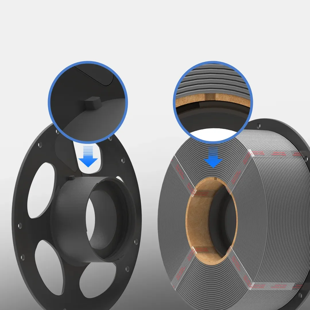 Anycubic PLA Basic: Carretel reutilizável com encaixe de rosca