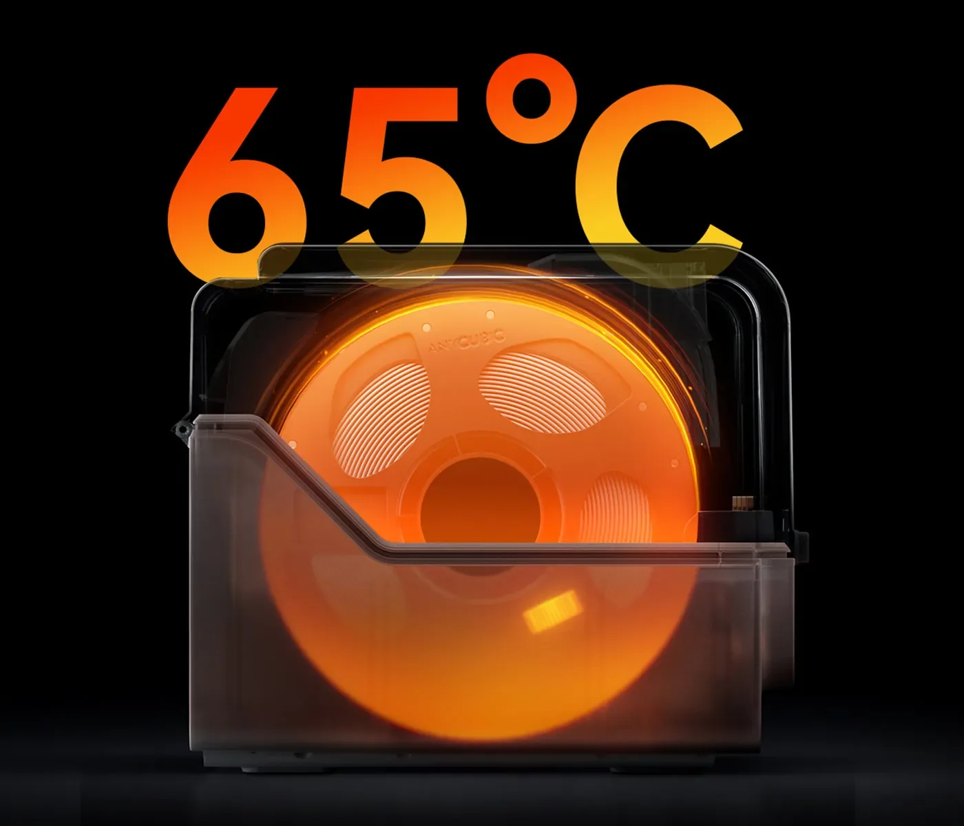 Anycubic Kobra 3 Max V2 Combo: Filamento seco a 65 °C enquanto imprime