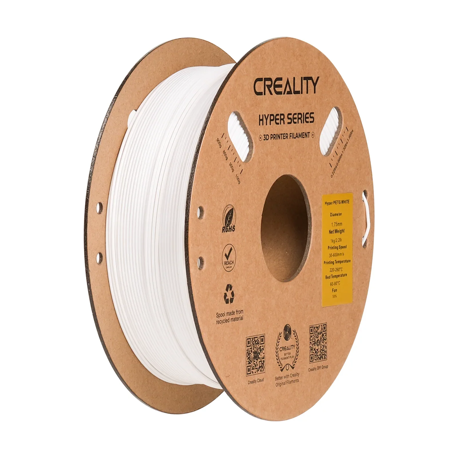 Creality Hyper PETG Branco, foto 1 de 3