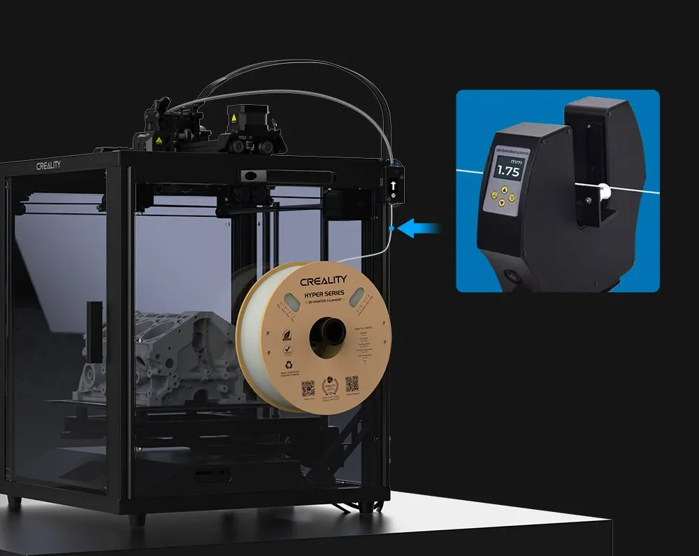 Creality Hyper PLA: Diâmetro medido a laser: 1,75 ± 0,03 mm